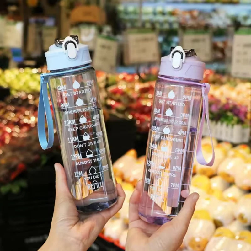 Fantia 750ml Sports Water Bottle Leak Proof Fitness Travel Jug with Straw