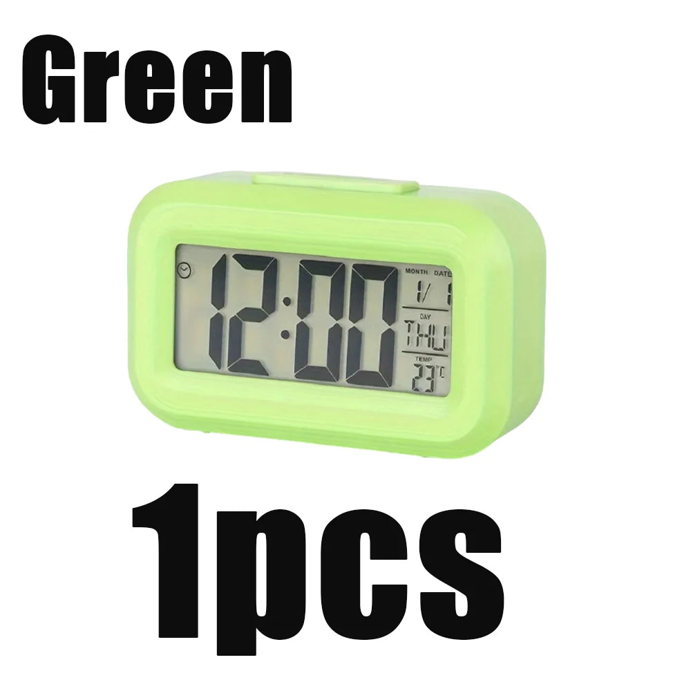 Digital Alarm Clock with Temperature Calendar and LED Display - 21