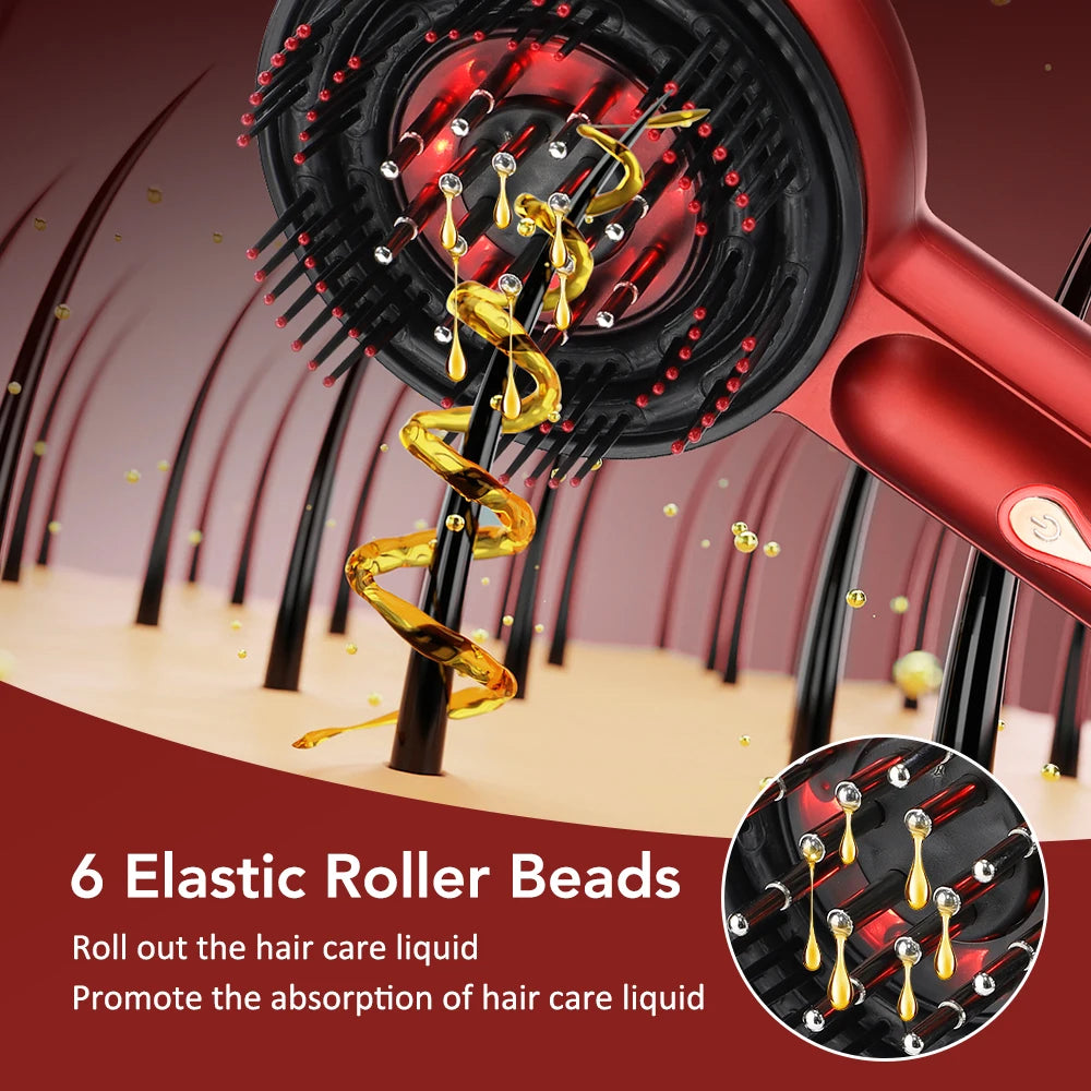 Electric Scalp Massager Hair Growth Oil Applicator Comb