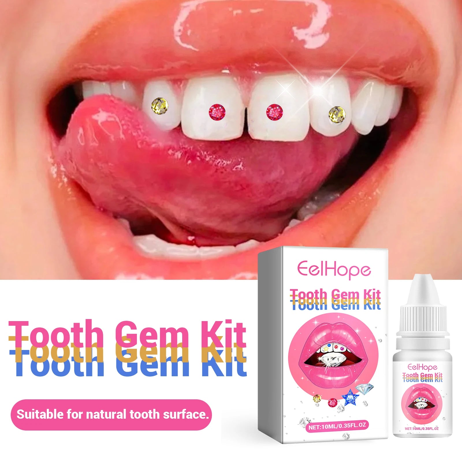 DIY Tooth Gems Kit Crystal Jewelry Teeth Decoration Set - 10