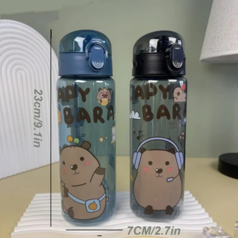 780ml Capybara Water Bottle Cute Cartoon Portable Leakproof Sports Cup - 5