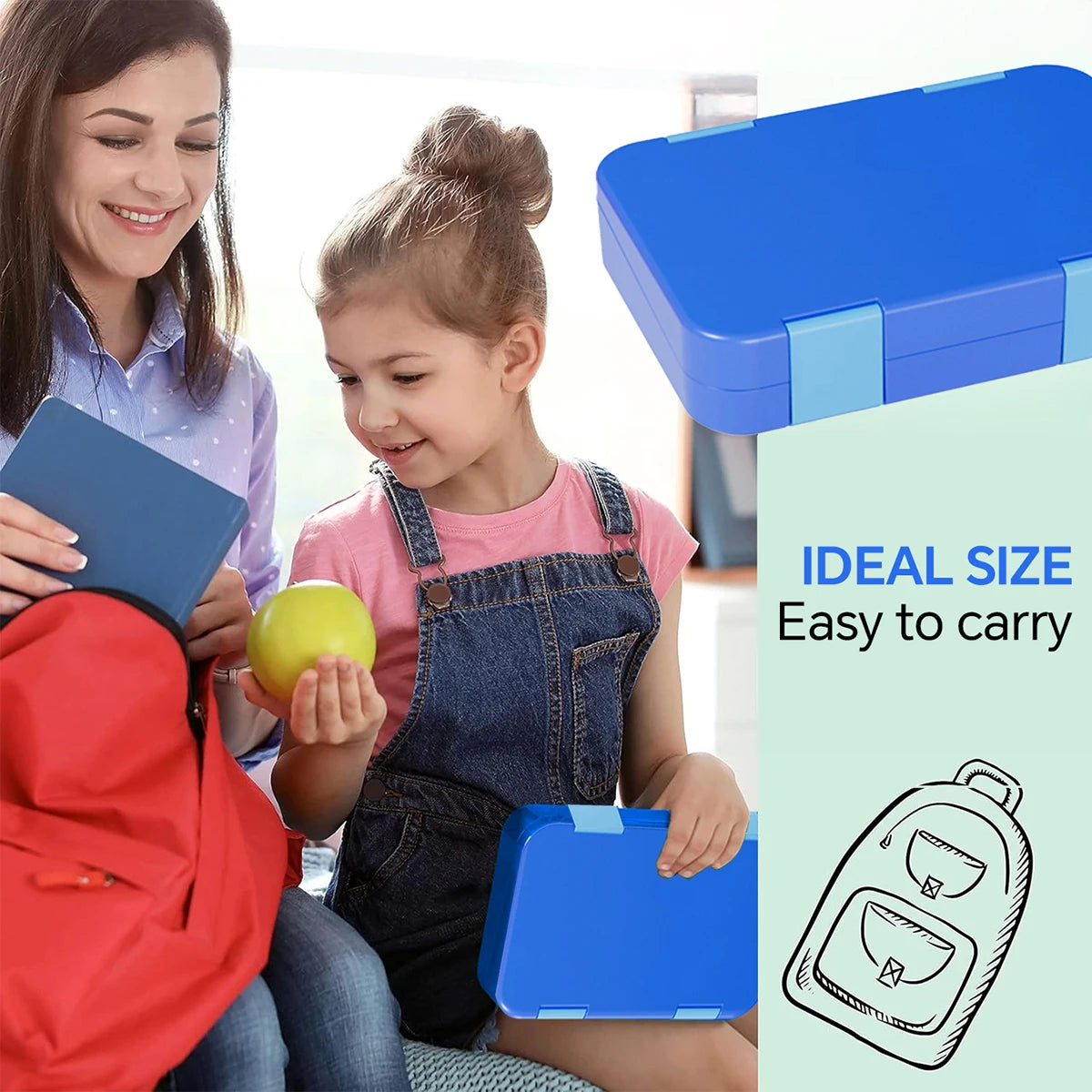 1100ml Leakproof Bento Lunch Box Microwavable Tritan Food Container