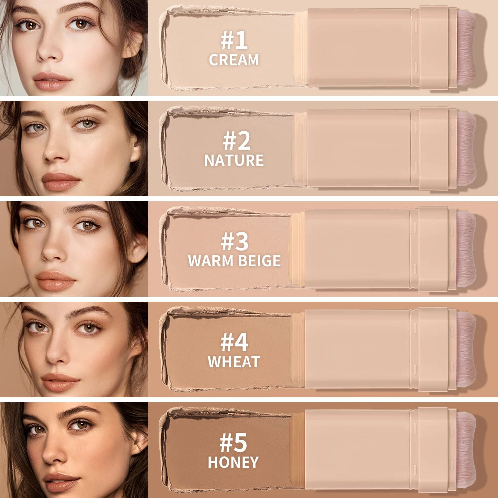 Matte Foundation Stick With Brush Concealer Makeup - 6