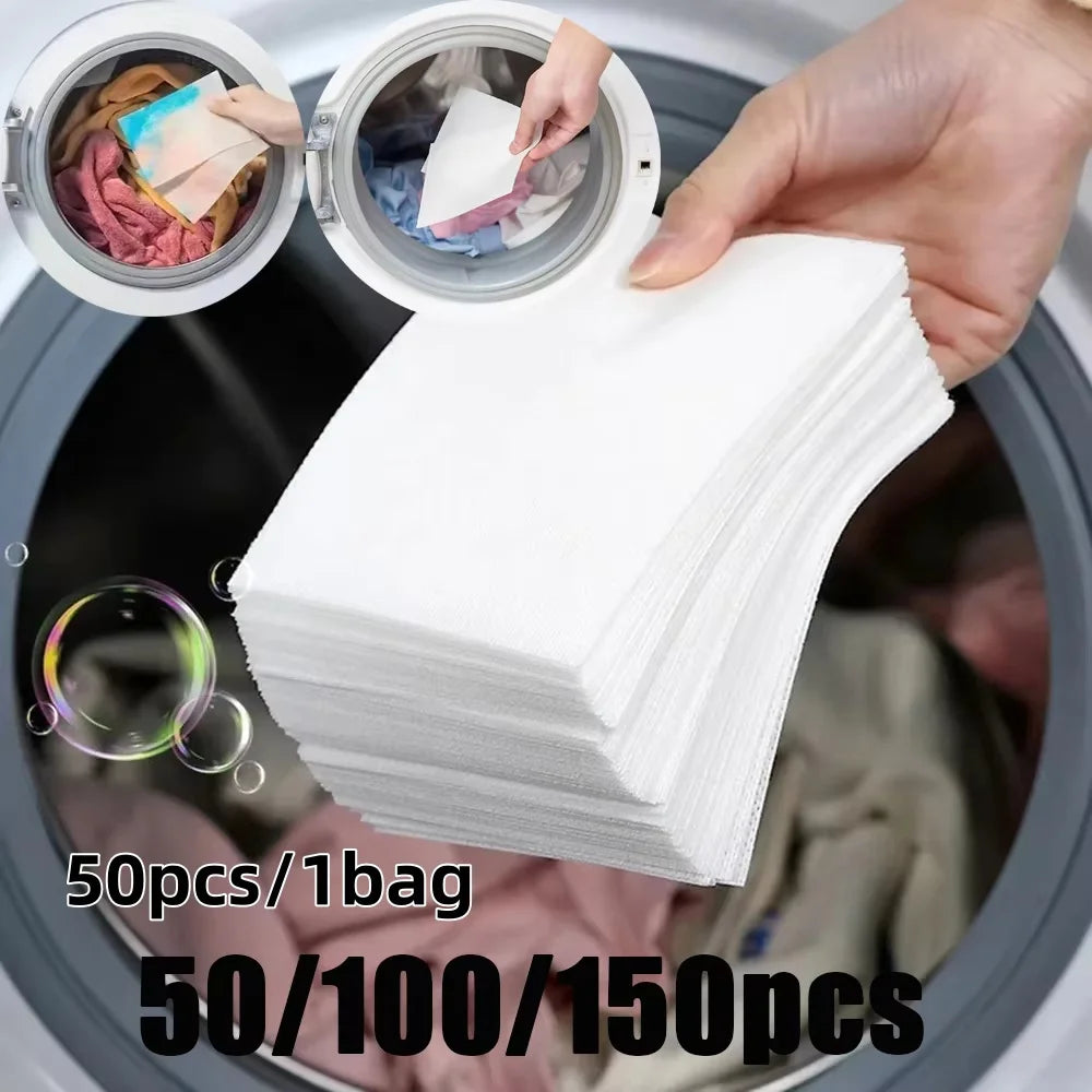 Laundry Color Catcher Sheets Anti Staining Dye Absorption Paper 50-150pcs - 1