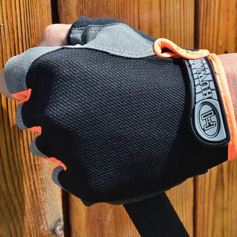 Breathable Half Finger Cycling Gloves Anti Slip Sports Mittens - 11