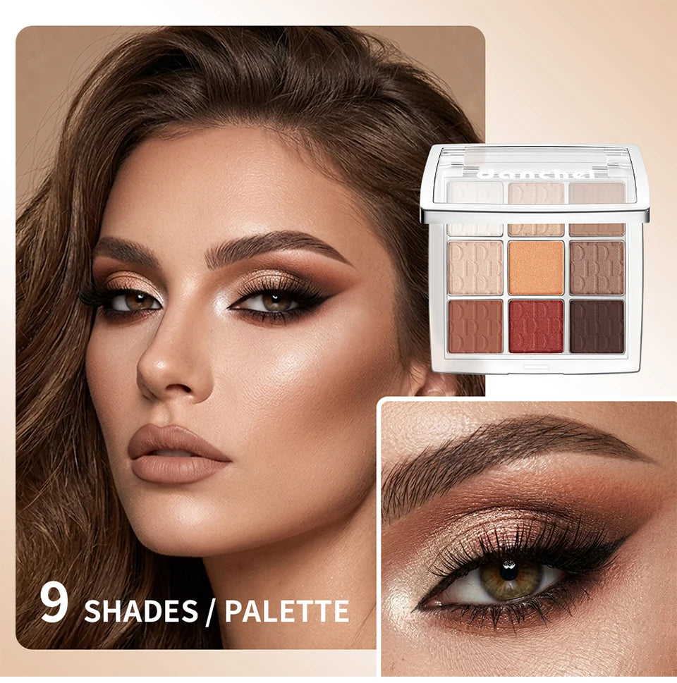 Professional Artist Eyeshadow Palette Matte Shimmer Eye Makeup Kit - 9