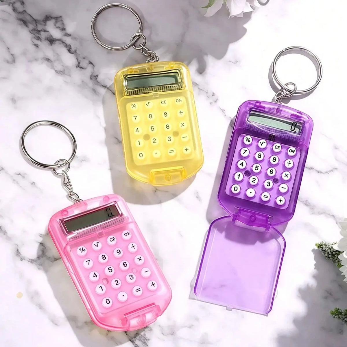 Mini Calculator Keychain Portable 8 Digit Pocket Calculator for Students