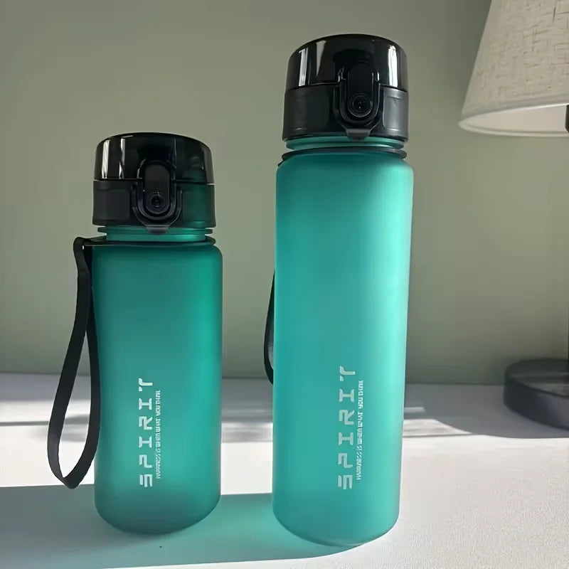 Frosted Sports Water Bottle BPA Free Portable Leakproof Fitness Cup