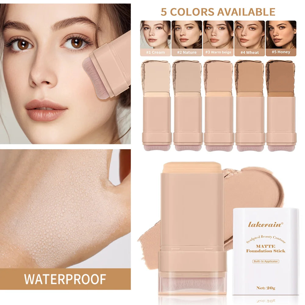 Matte Foundation Stick With Brush Concealer Makeup