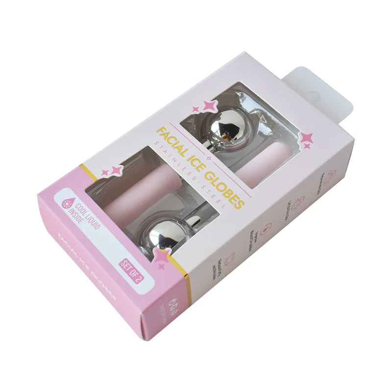 Stainless Steel Ice Globes Facial Cryo Sticks Cooling Roller