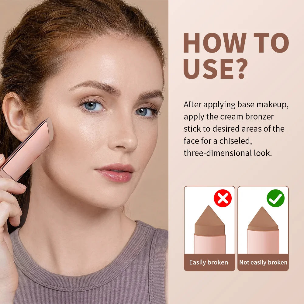 2 in 1 Cream Bronzer and Contour Stick Makeup