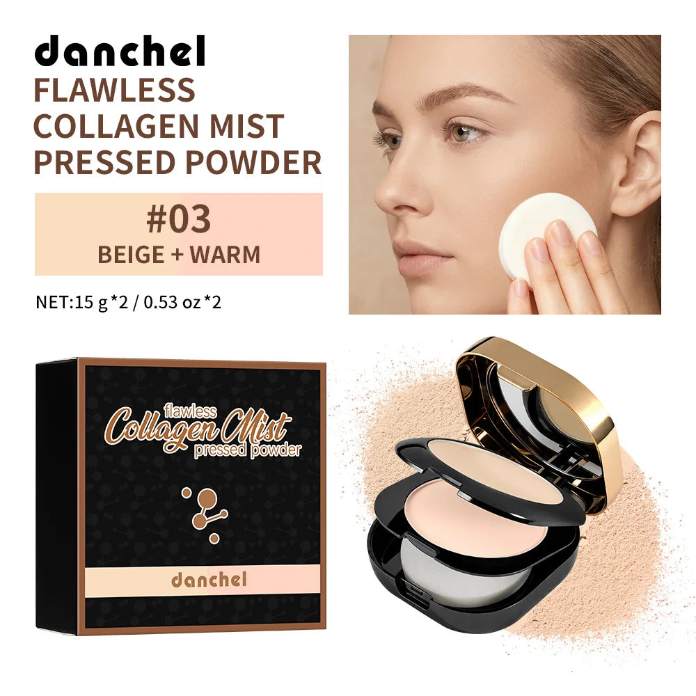 Double Layer Pressed Powder Oil Control Matte Setting Powder Makeup - 20