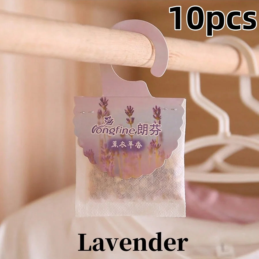 5 10 Pack Wardrobe Hanging Sachets Air Freshener Closet Odor Eliminator - 26
