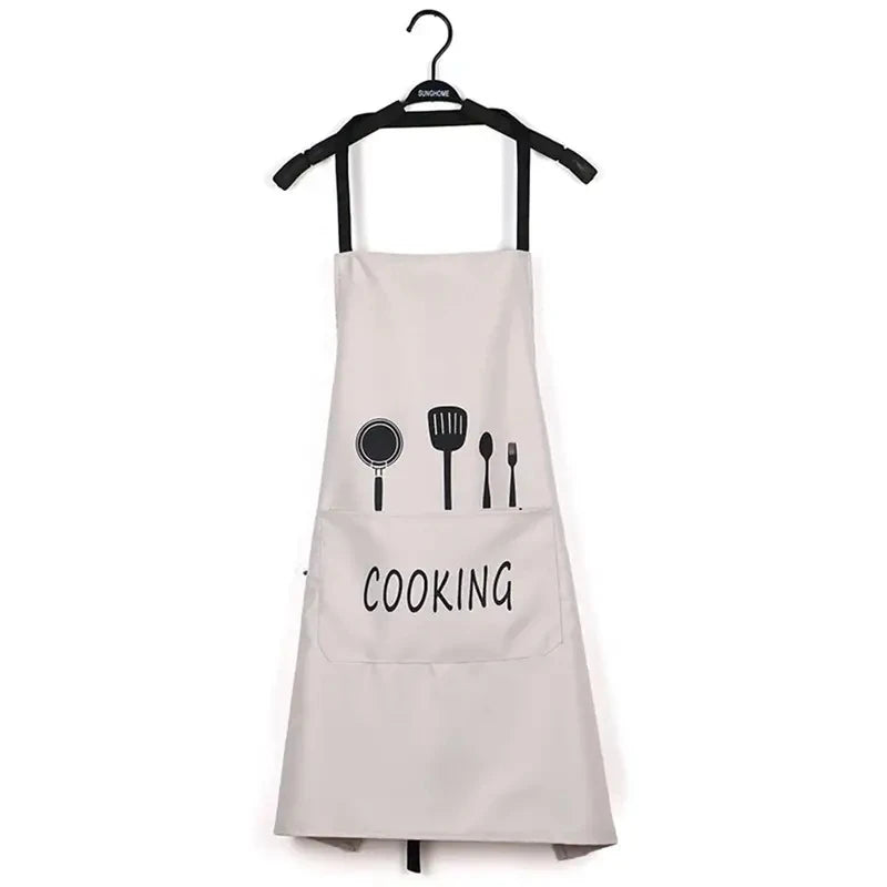Waterproof Kitchen Apron Cooking Smock with Pocket - 7