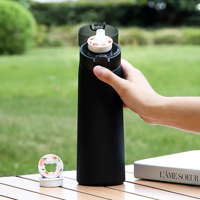 800ml Scented Water Bottle Portable Flavor Pod Sports Hydration Cup - 9