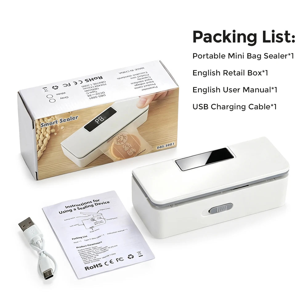 Portable Food Sealer Handheld Mini Bag Sealer with Cutter - 19