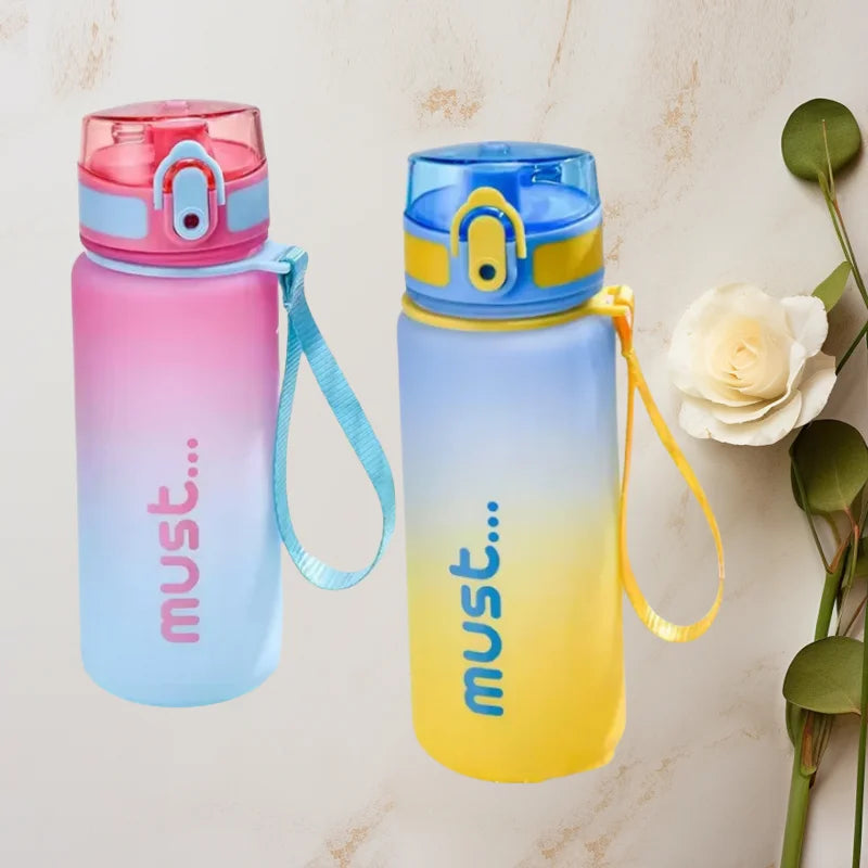 Fantia Gradient Sports Water Bottle Leakproof Fitness Gym Drinking Cup