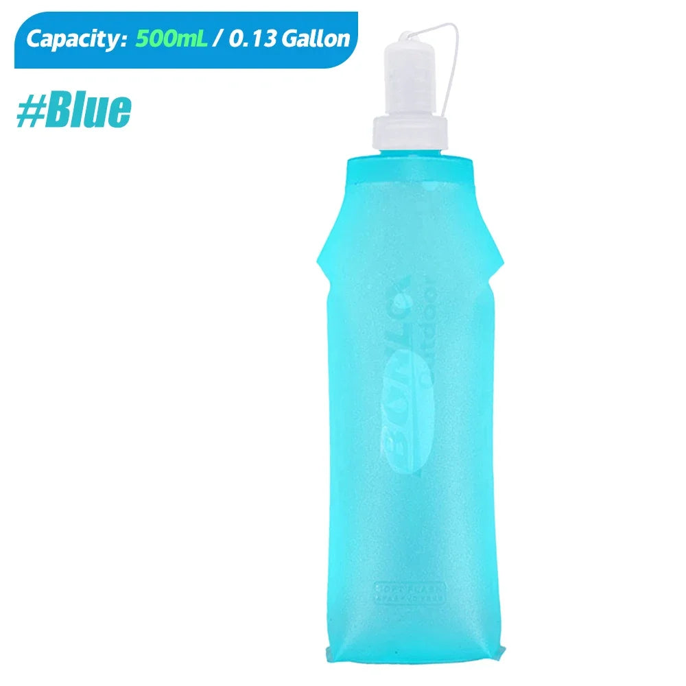 Foldable Soft Flask Water Bottle TPU Hydration Pack for Running Hiking - 9