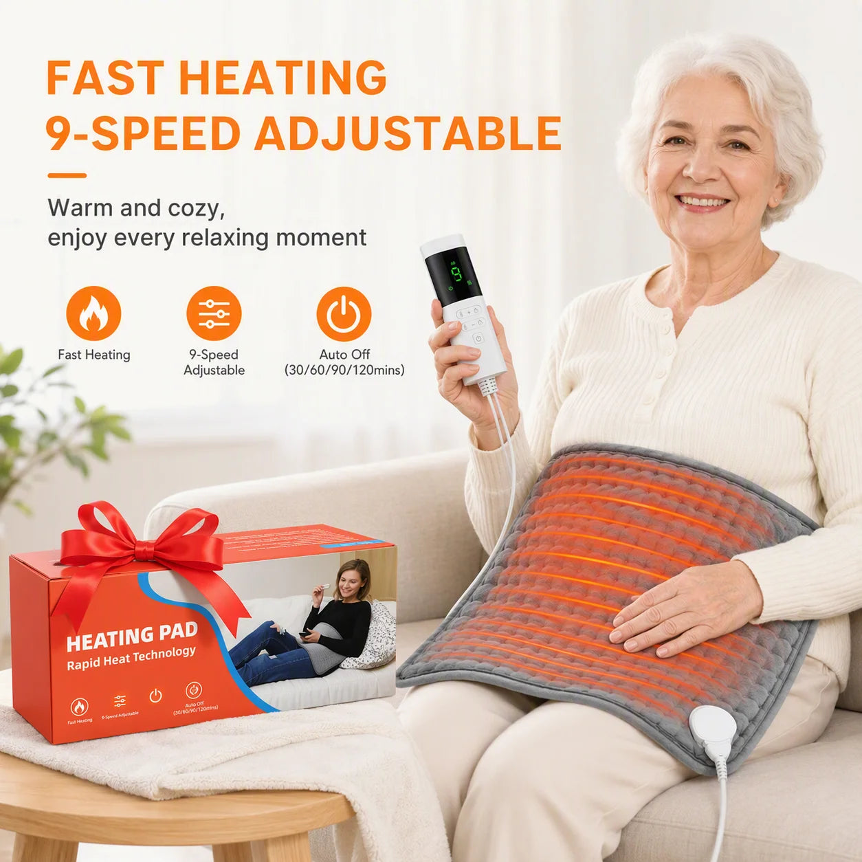Electric Heating Pad for Back Pain Relief and Cozy Warmth - 1