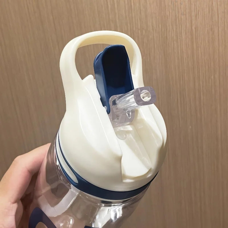 450ml Sports Water Bottle Leak Proof Portable Straw Drinking Cup