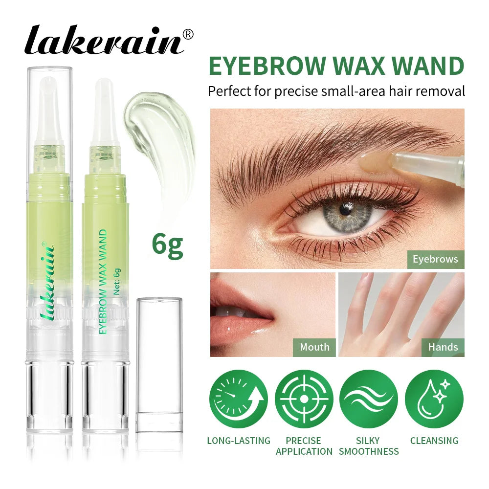 Eyebrow Wax Wand Hair Removal Kit for Salon Quality Brows at Home
