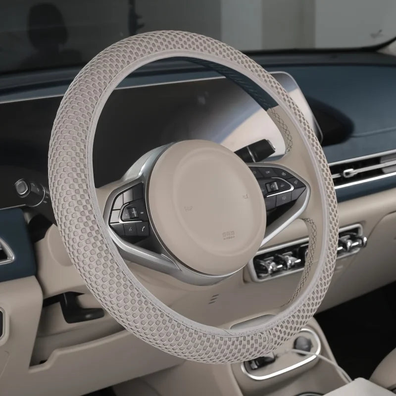 Universal Steering Wheel Cover 3D Massage Mesh Non Slip Elastic Grip