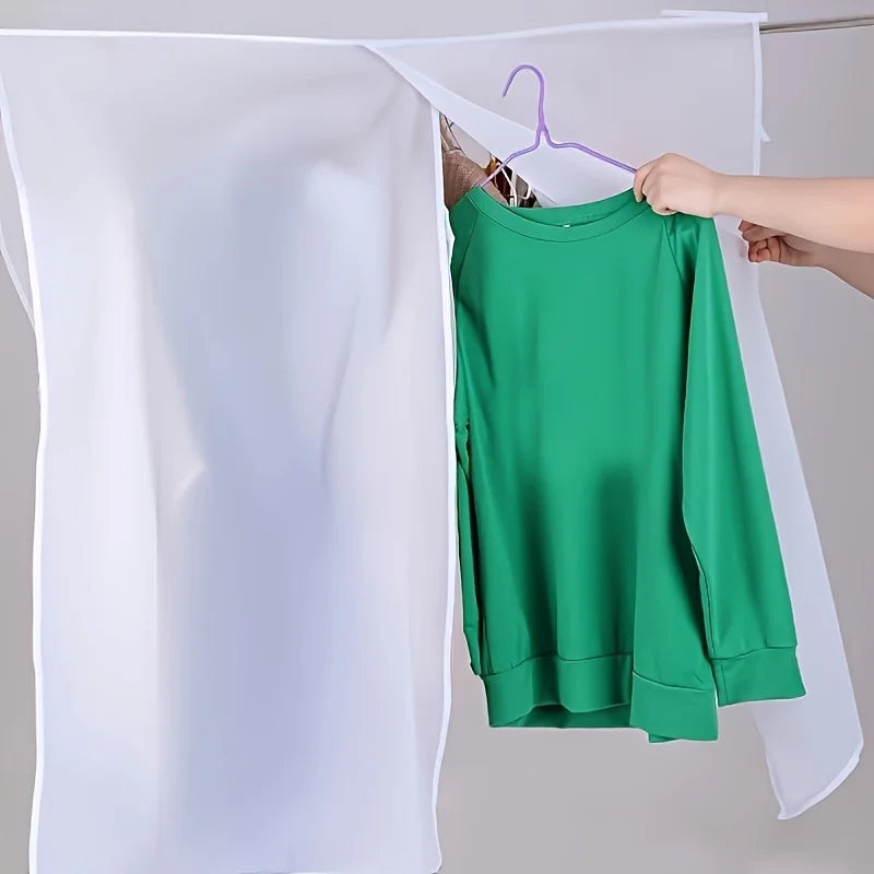 4pcs Garment Bag Set Translucent Clothes Dust Cover Hanging Organizer