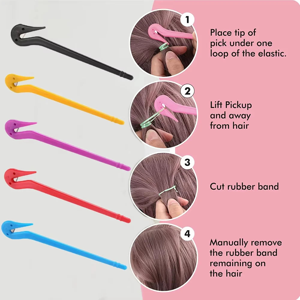 Pain Free Hair Elastic Band Cutter Ponytail Remover Styling Tool - 5