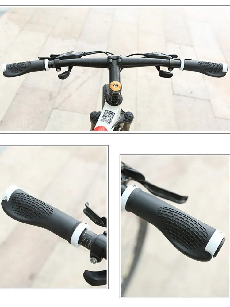 Ergonomic MTB Bicycle Handlebar Grips Anti Slip Rubber Lock On Grips - 8