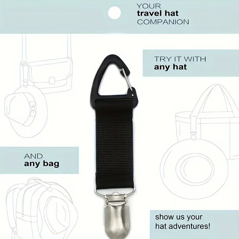 Portable Hat Clip for Travel Magnetic Hat Holder for Bags and Backpacks