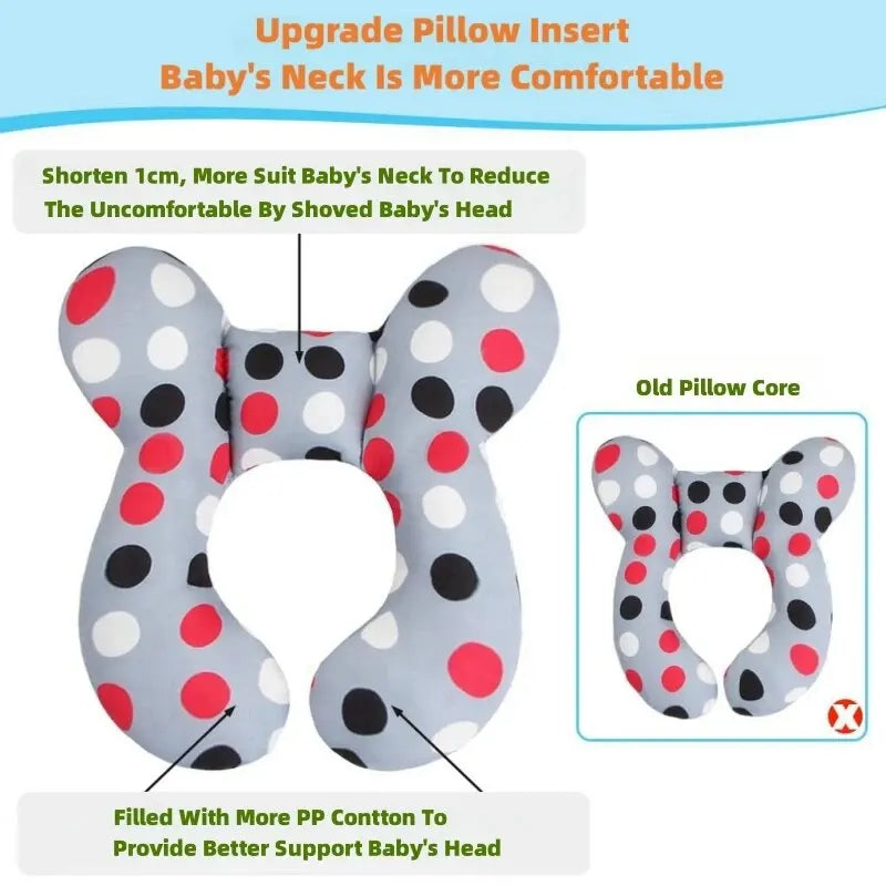 Baby Travel Neck Pillow U Shaped Support for Car Seat and Stroller