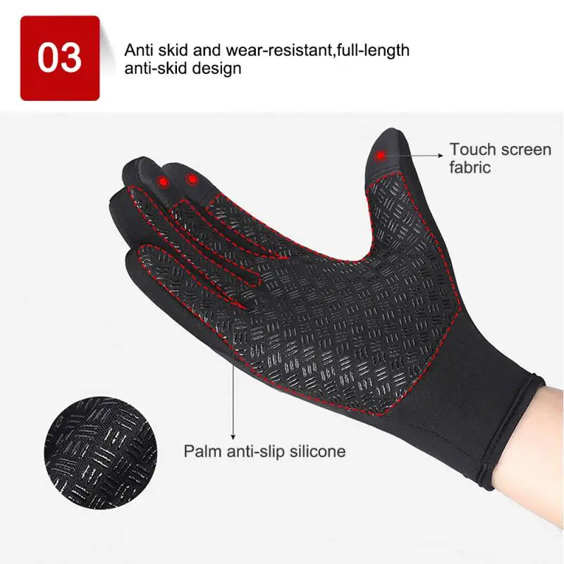 Winter Thermal Touchscreen Gloves Waterproof Windproof Cycling Mittens - 12