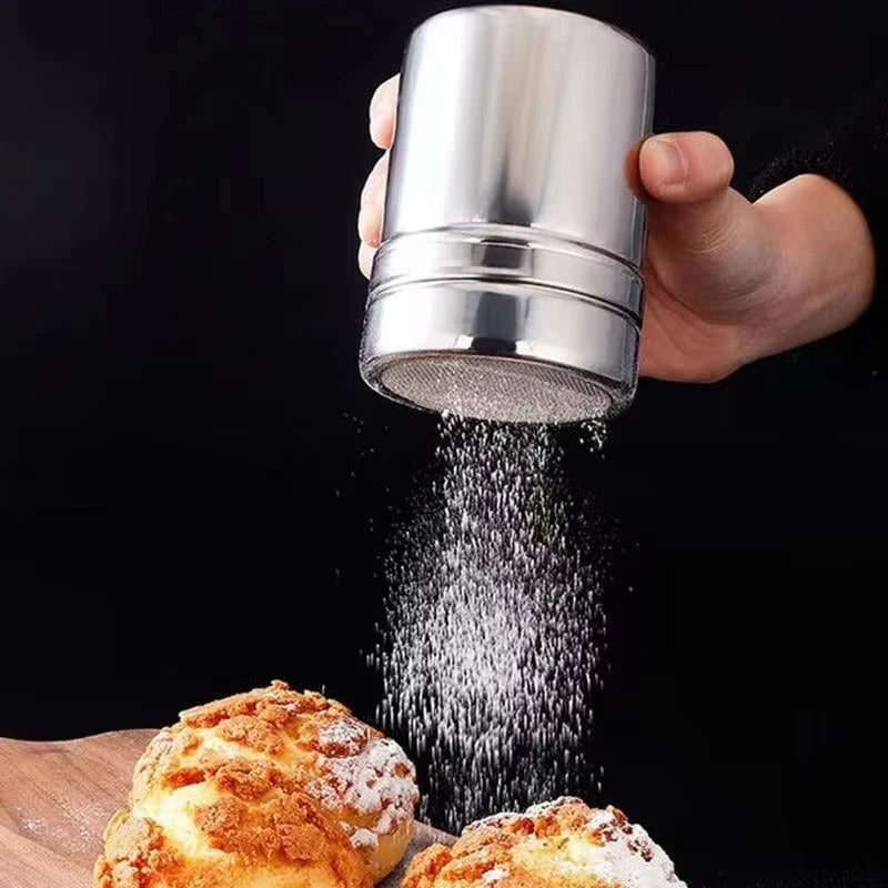Stainless Steel Coffee Shaker and Flour Sifter with Lid for Seasoning - 10