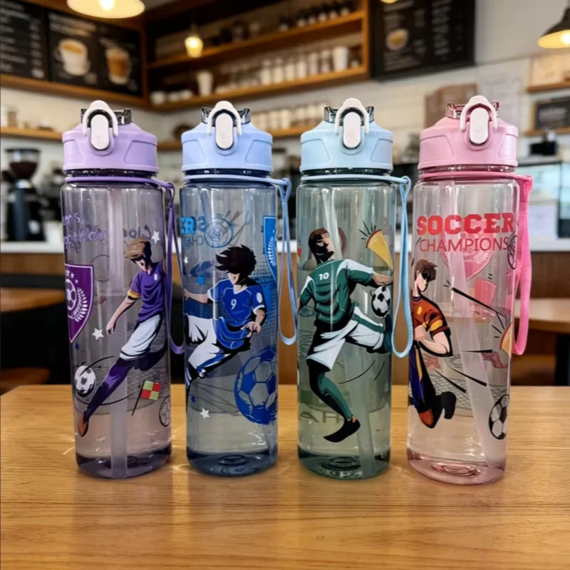 750ml Sports Water Bottle Leakproof BPA Free Gym Travel Cup with Straw - 7