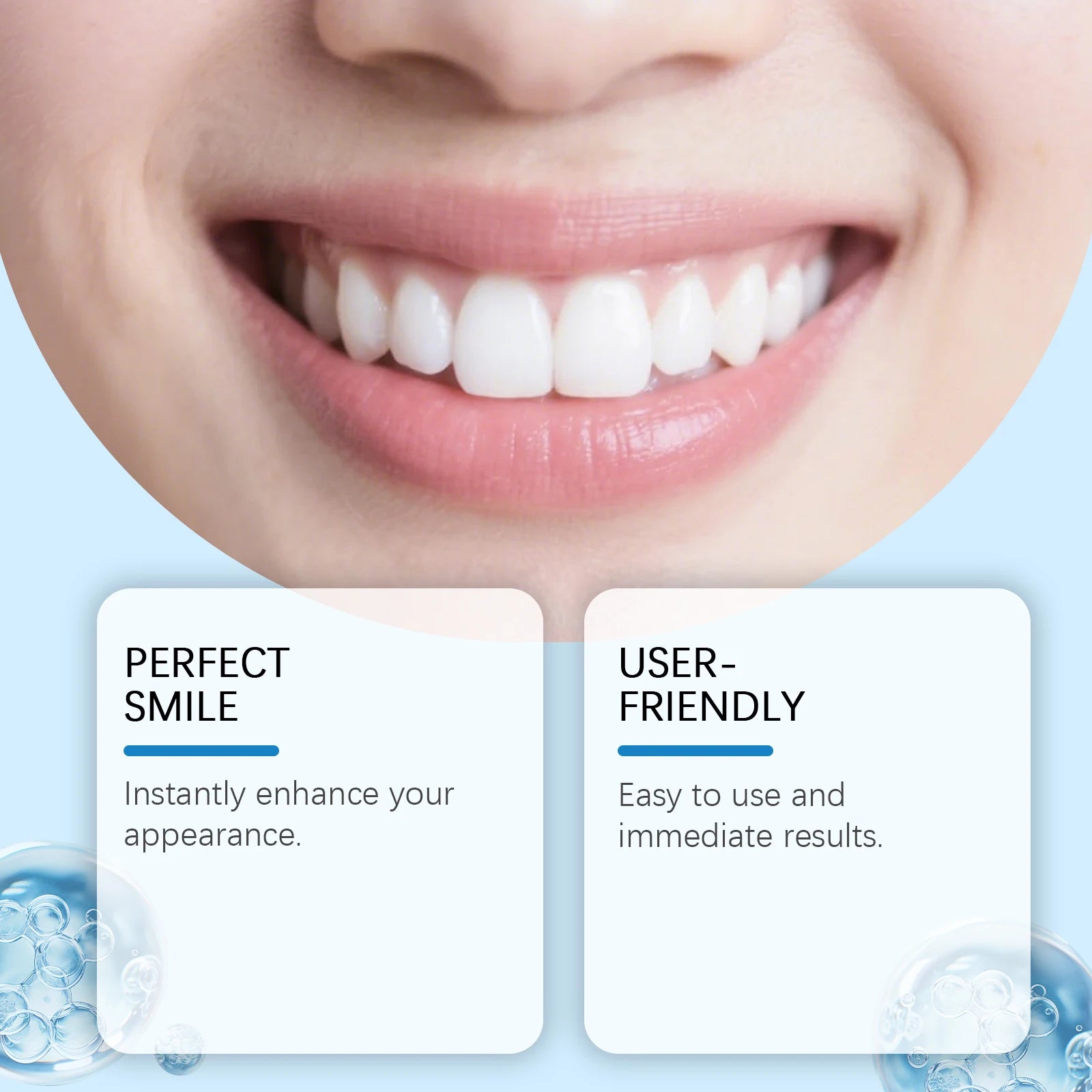 Oralhoe Cosmetic Denture Set Upper and Lower False Teeth - 8