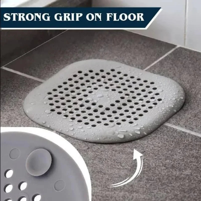 Silicone Shower Drain Hair Catcher Kitchen Sink Strainer Plug Filter - 12