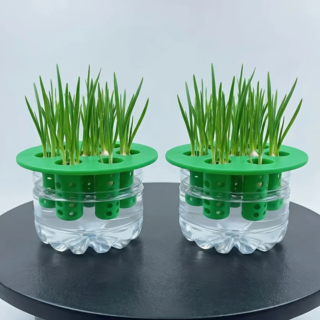 2PC 7-Hole Hydroponic Planter Garlic Scallion Sprouter Gardening Tool - 11