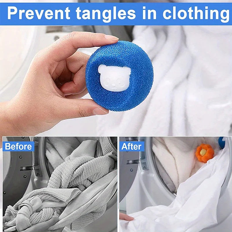 20PCS Reusable Laundry Balls Pet Hair Remover Lint Catcher for Washers - 9