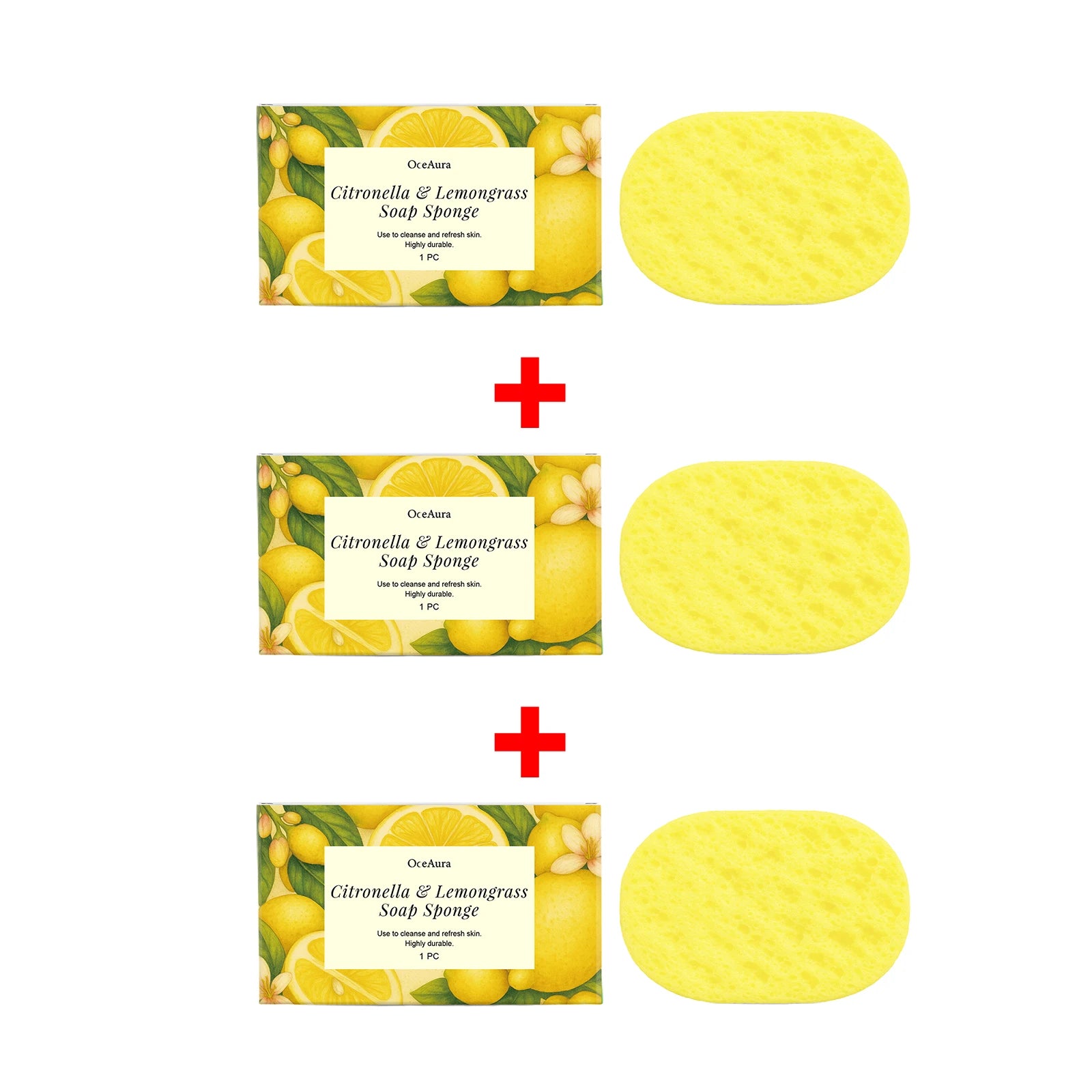Lemongrass Lemon Exfoliating Bath Sponge Body Cleansing Tool - 13