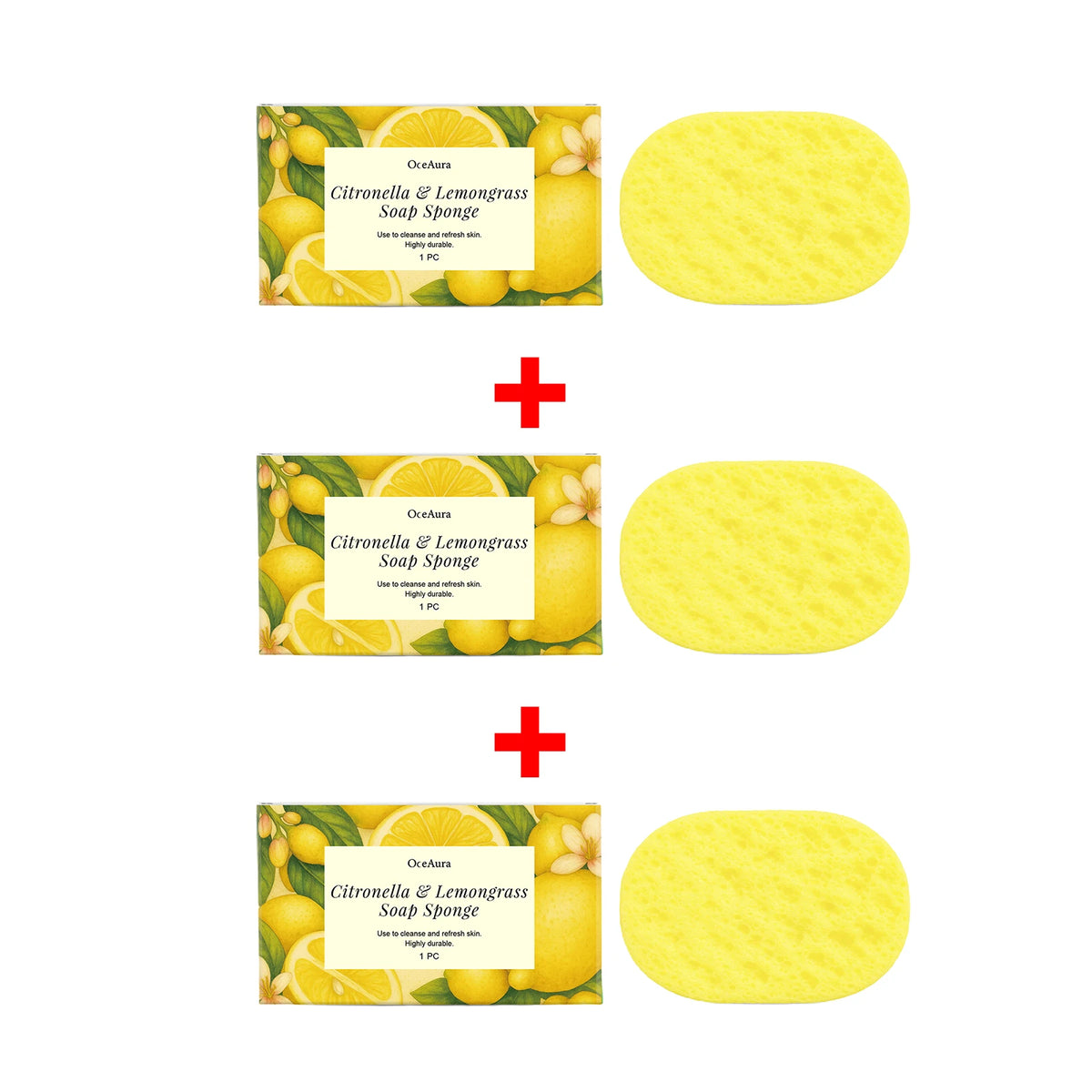 Lemongrass Lemon Exfoliating Bath Sponge Body Cleansing Tool
