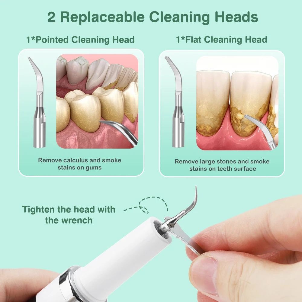Ultrasonic Dental Scaler Teeth Tartar Remover Electric Cleaner