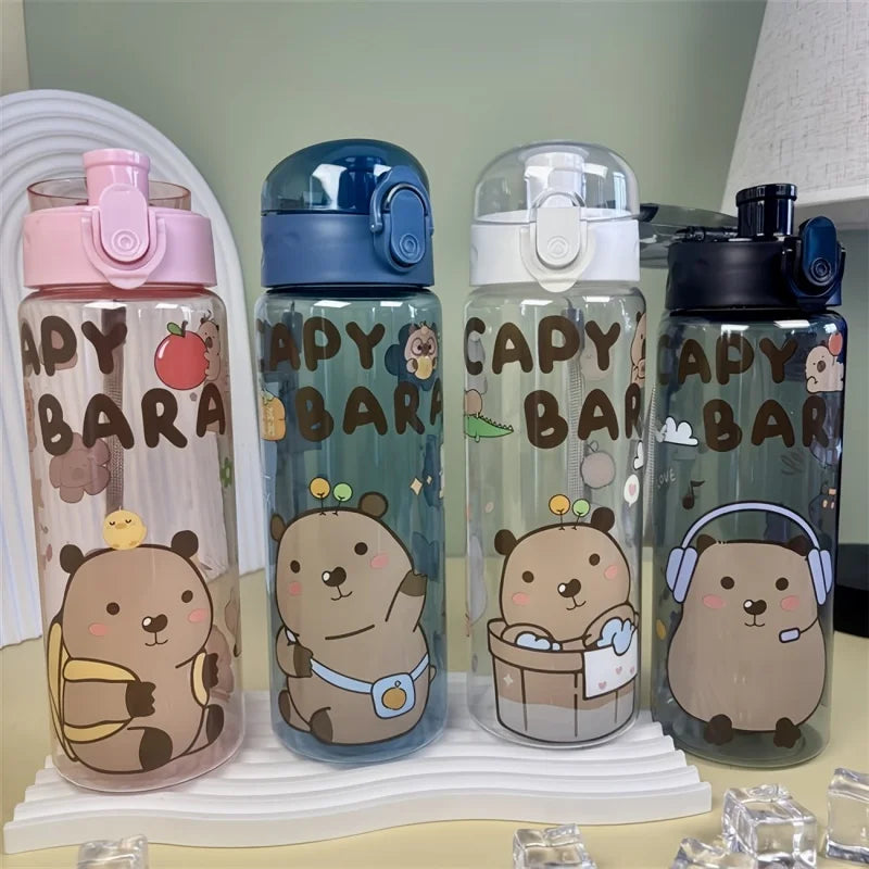 780ml Capybara Water Bottle Cute Cartoon Portable Leakproof Sports Cup - 2