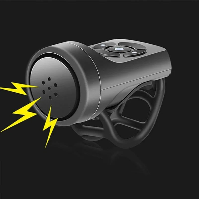 USB Rechargeable Electric Bicycle Bell Waterproof MTB Handlebar Horn - 12
