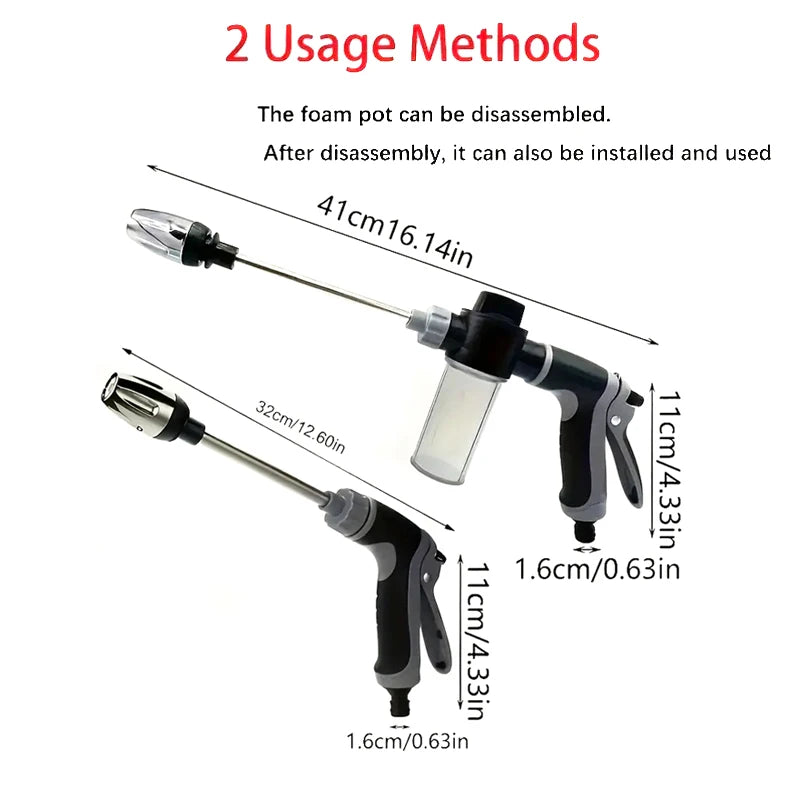 Portable High Pressure Car Wash Spray Gun Long Wand Cleaning Tool - 4