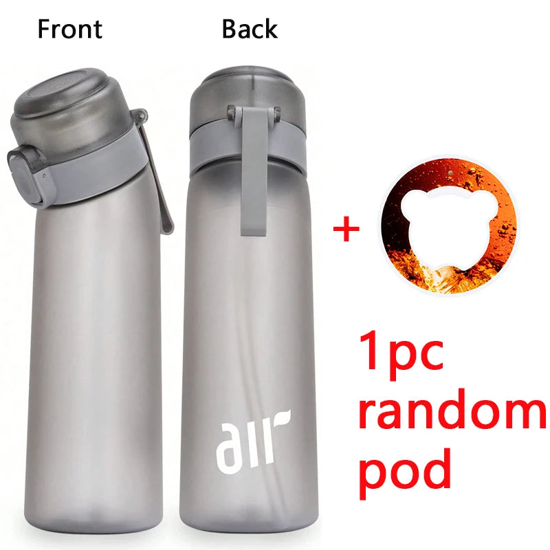 Scented Air Water Bottle with Flavor Pods for Sports and Hydration