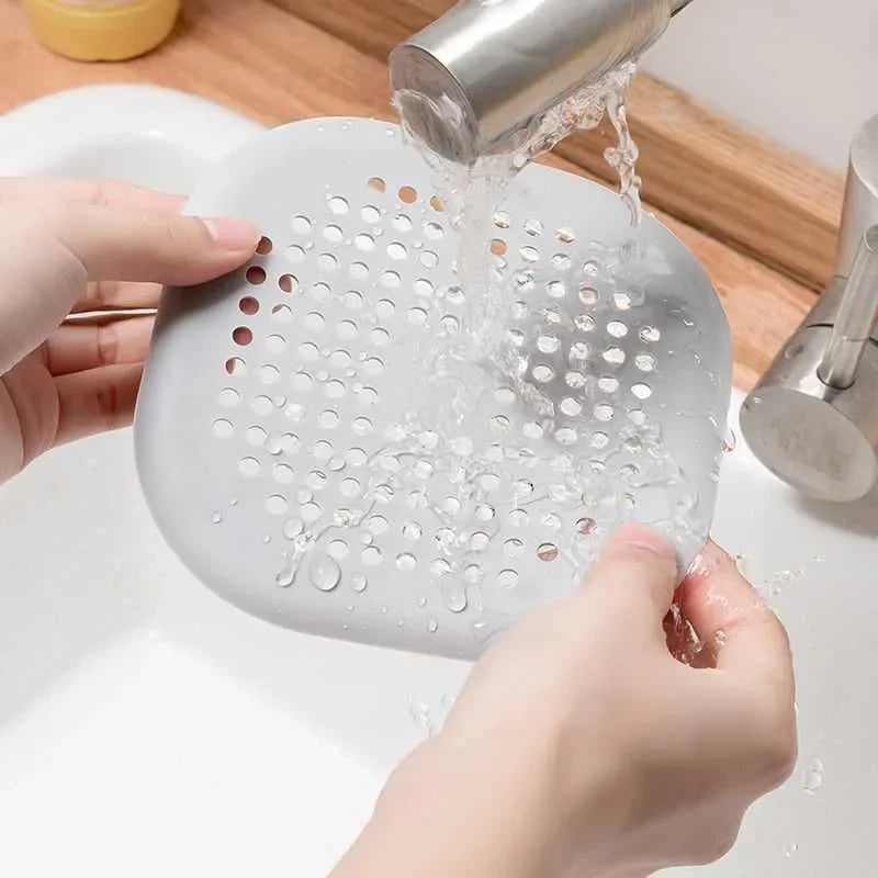 Silicone Shower Drain Hair Catcher Kitchen Sink Strainer Plug Filter
