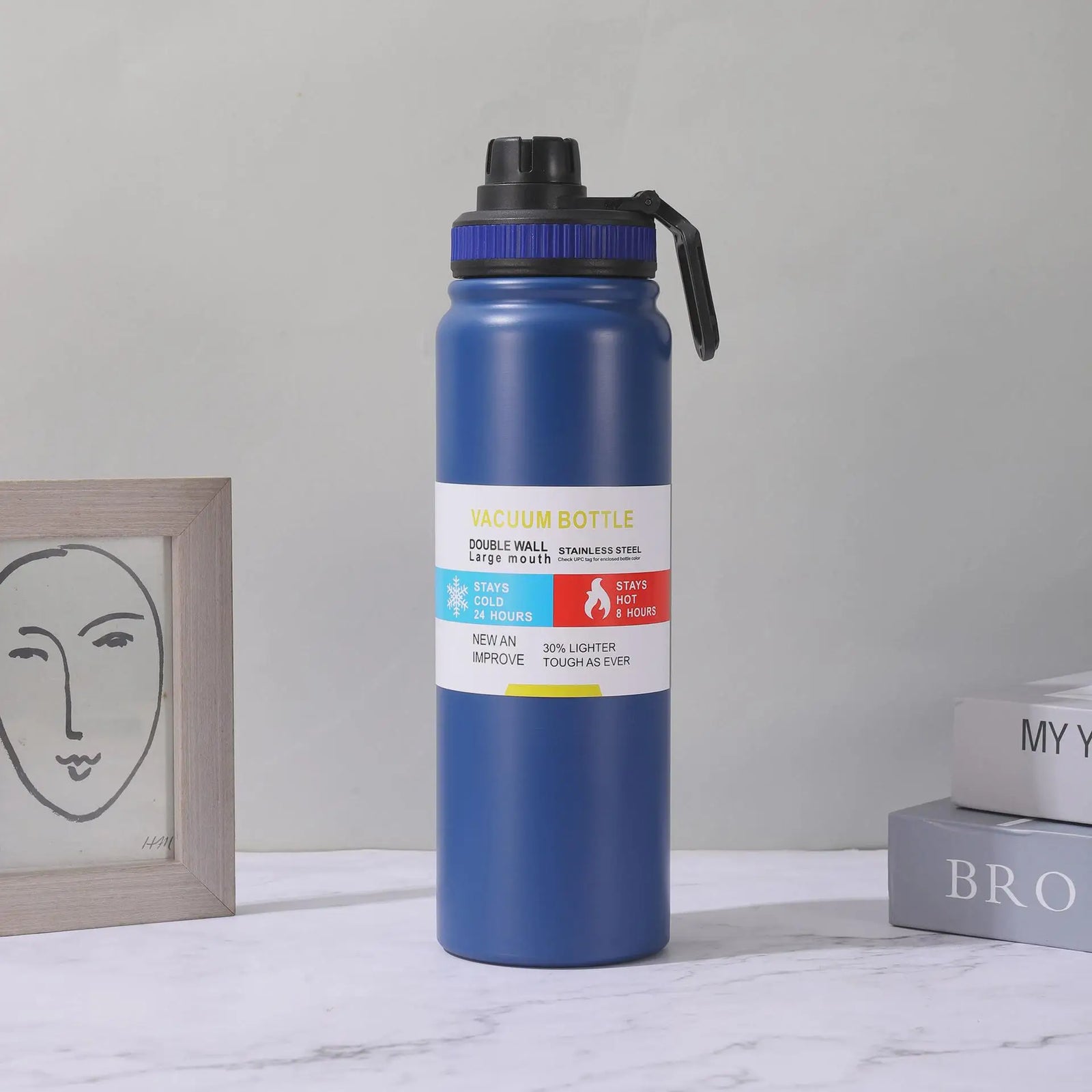 Insulated Stainless Steel Vacuum Flask Thermal Water Bottle Sport Cup