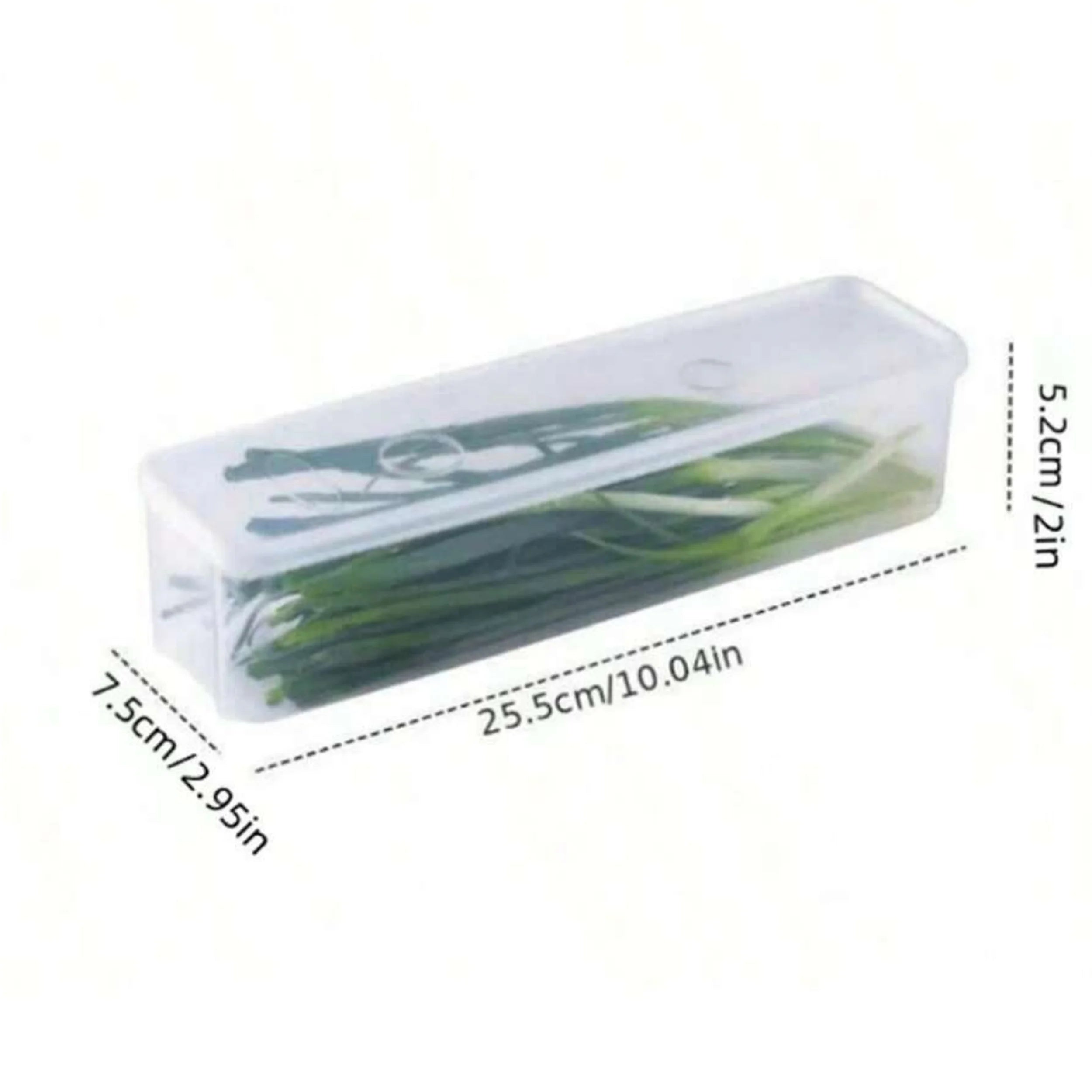 Clear Refrigerator Storage Box Food Keeper for Vegetables and Herbs - 7