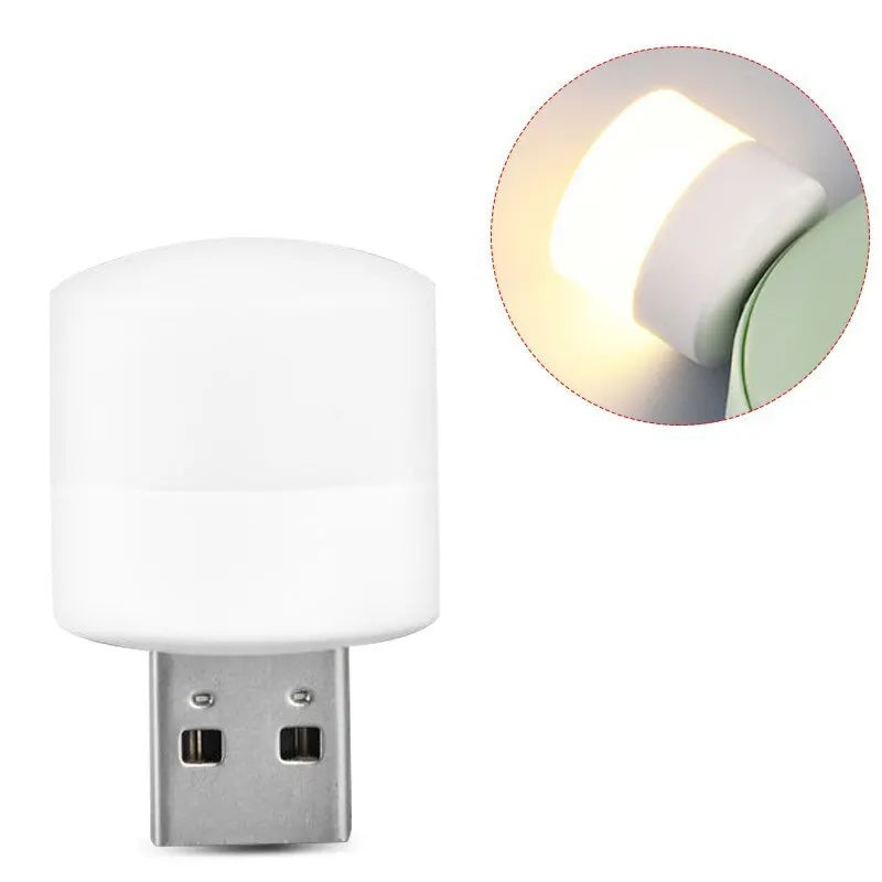 Mini USB LED Night Light Portable Plug In Lamp for Reading and Travel