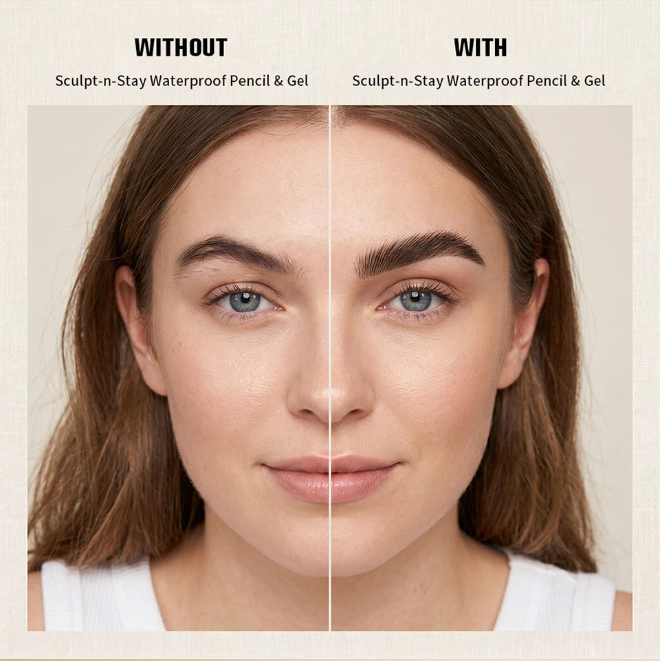 2 in 1 Waterproof Brow Pencil and Gel - 13